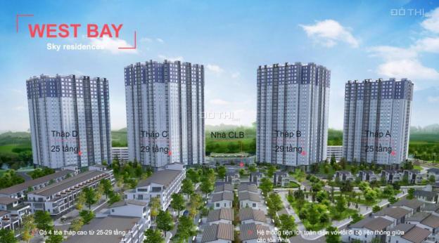 Bán căn hộ 1PN, 45m2 sử dụng , Chung cư West Bay Ecopark - Giá 1.190