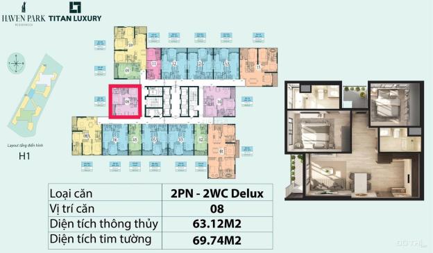 Bán căn hộ trục 16 , 68m2 sử dụng view đảo - chung cư Haven Park Ecopark - Giá chỉ 3 tỷ 0****